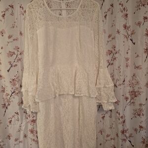 Elegant White Lace Dress